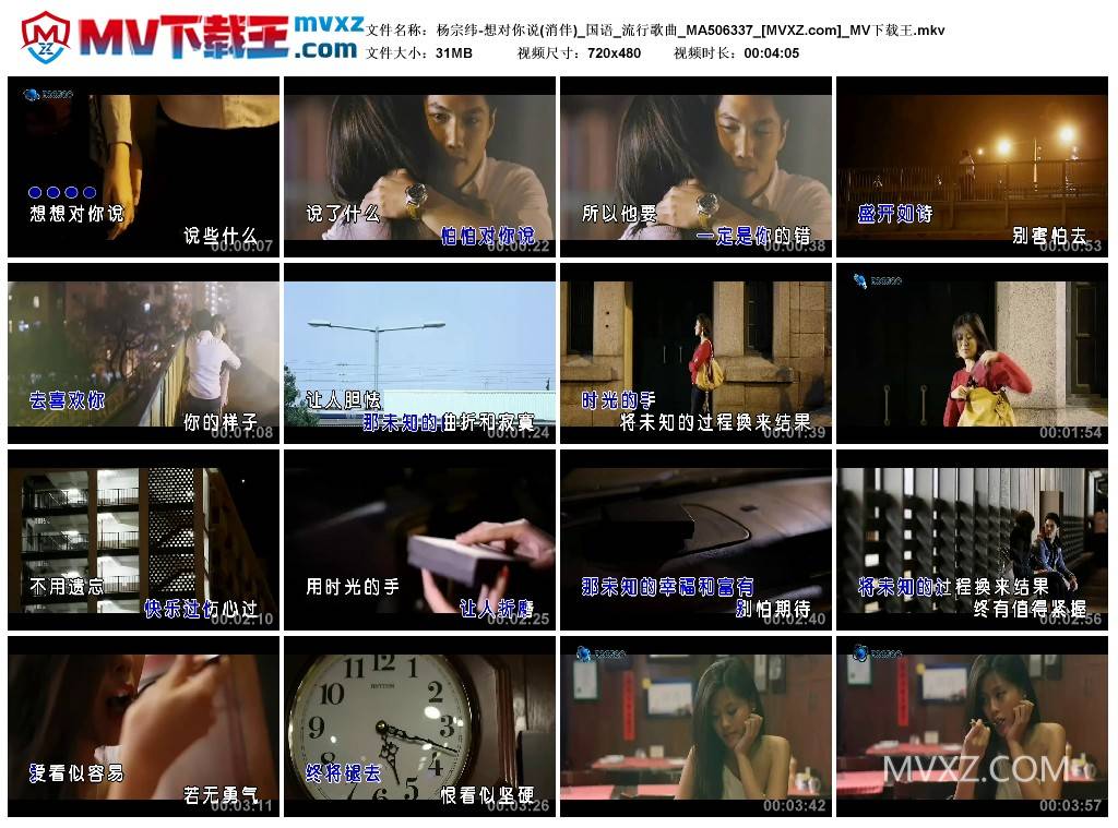 杨宗纬-想对你说(消伴)_国语_流行歌曲_MA506337